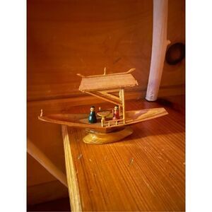 Antique Charming & Rare 1950s Miniature Boat Kolkeshi Dolls